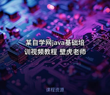 某自学网java基础培训视频教程 壁虎老师