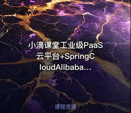 小滴课堂工业级PaaS云平台+SpringCloudAlibaba+JDK11综合项目实战