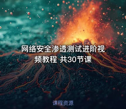 网络安全渗透测试进阶视频教程 共30节课