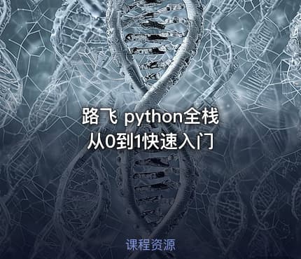 路飞 python全栈 从0到1快速入门