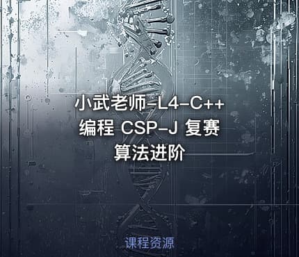 小武老师-L4-C++编程 CSP-J 复赛算法进阶