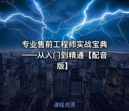 专业售前工程师实战宝典——从入门到精通【配音版】