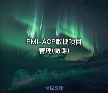 PMI-ACP敏捷项目管理(微课)