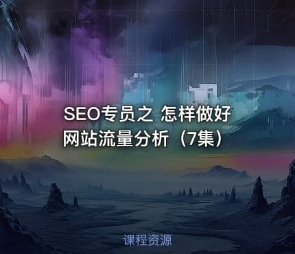 SEO专员之 怎样做好网站流量分析（7集）