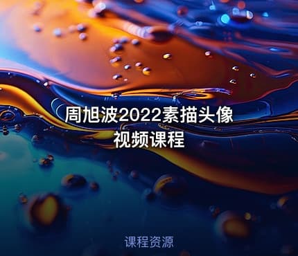 周旭波2022素描头像视频课程