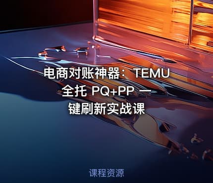 电商对账神器：TEMU 全托 PQ+PP 一键刷新实战课