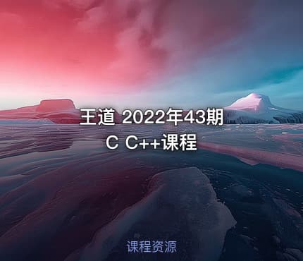 王道 2022年43期C C++课程