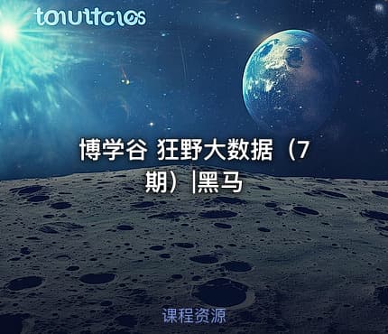博学谷 狂野大数据（7期）|黑马