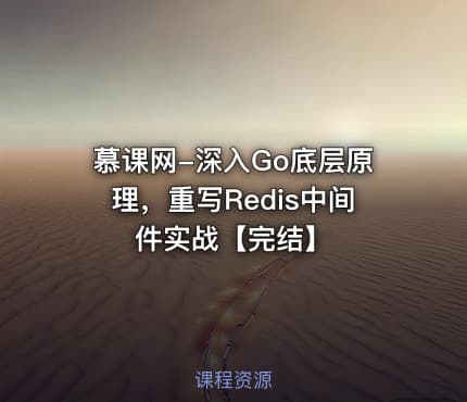 慕课网-深入Go底层原理，重写Redis中间件实战【完结】
