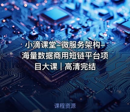 小滴课堂-微服务架构-海量数据商用短链平台项目大课 | 高清完结