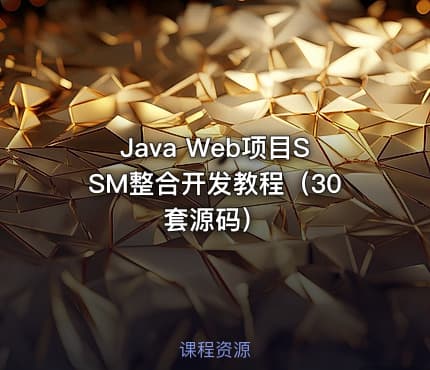 Java Web项目SSM整合开发教程（30套源码）