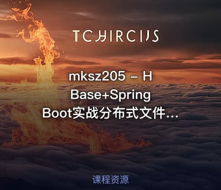 mksz205 - HBase+SpringBoot实战分布式文件存储