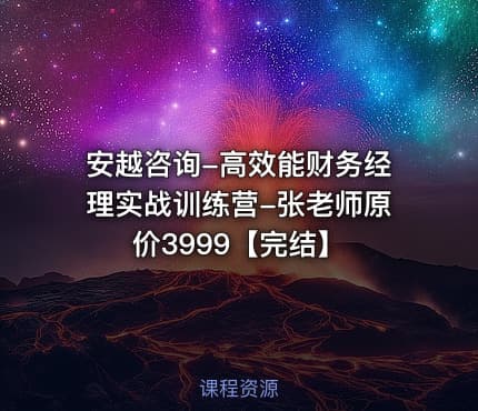 安越咨询-高效能财务经理实战训练营-张老师原价3999【完结】