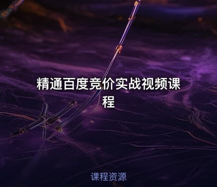 精通百度竞价实战视频课程