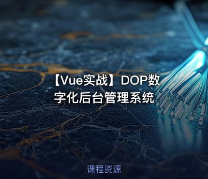 【Vue实战】DOP数字化后台管理系统