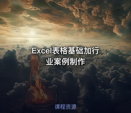 Excel表格基础加行业案例制作