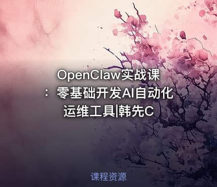 OpenClaw实战课：零基础开发AI自动化运维工具|韩先C