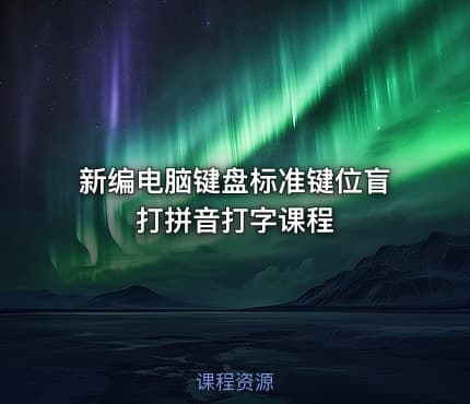新编电脑键盘标准键位盲打拼音打字课程