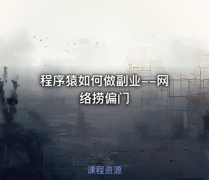程序猿如何做副业--网络捞偏门