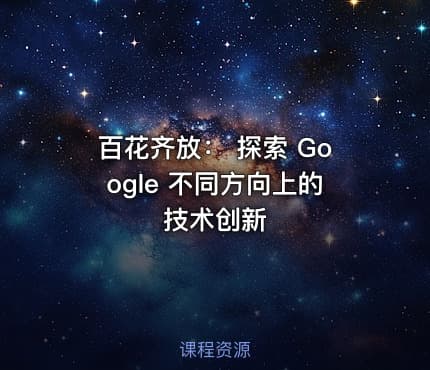 百花齐放： 探索 Google 不同方向上的技术创新
