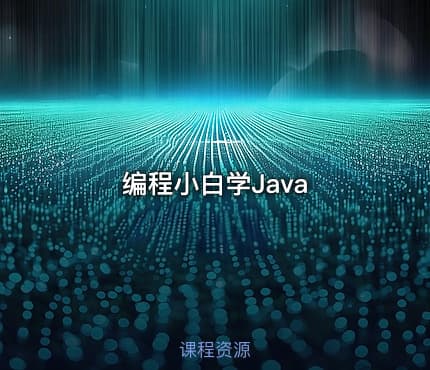 编程小白学Java