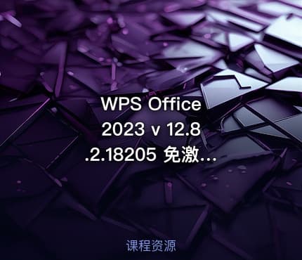 WPS Office 2023 v 12.8.2.18205 免激活、去水印、优化专业增强版