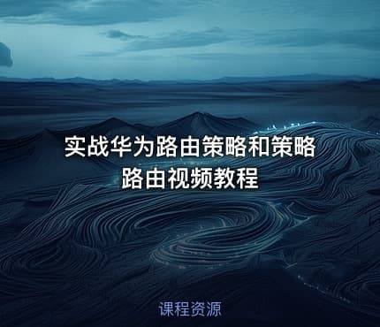 实战华为路由策略和策略路由视频教程