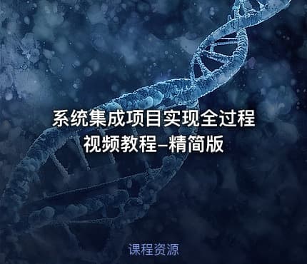 系统集成项目实现全过程视频教程-精简版