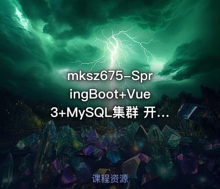 mksz675-SpringBoot+Vue3+MySQL集群 开发大健康体检双系统(23章完结)