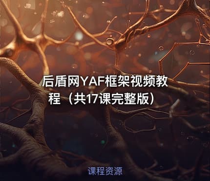 后盾网YAF框架视频教程（共17课完整版）