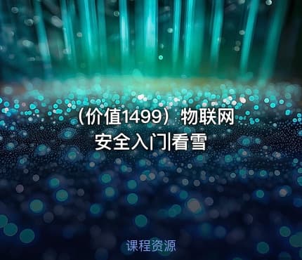 （价值1499）物联网安全入门|看雪