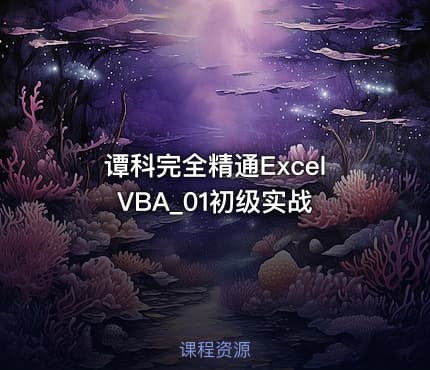 谭科完全精通ExcelVBA_01初级实战