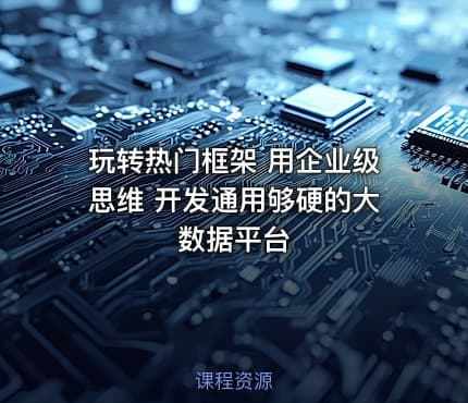 玩转热门框架 用企业级思维 开发通用够硬的大数据平台
