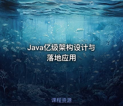 Java亿级架构设计与落地应用