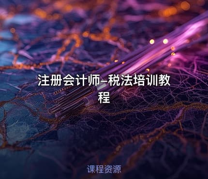 注册会计师-税法培训教程