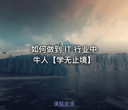 如何做到 IT 行业中牛人【学无止境】