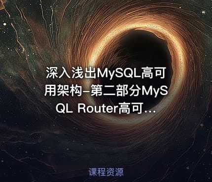深入浅出MySQL高可用架构-第二部分MySQL Router高可用架构实战