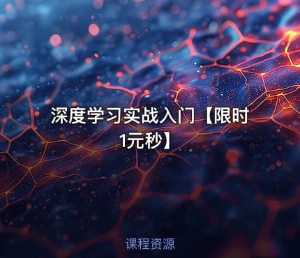 深度学习实战入门【限时1元秒】