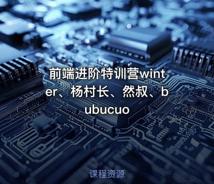 前端进阶特训营winter、杨村长、然叔、bubucuo