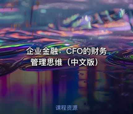 企业金融：CFO的财务管理思维（中文版）
