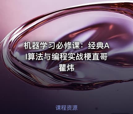 机器学习必修课：经典AI算法与编程实战梗直哥瞿炜