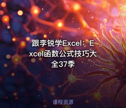 跟李锐学Excel:Excel函数公式技巧大全37季