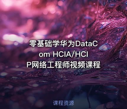 零基础学华为DataCom HCIA/HCIP网络工程师视频课程