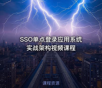 SSO单点登录应用系统实战架构视频课程