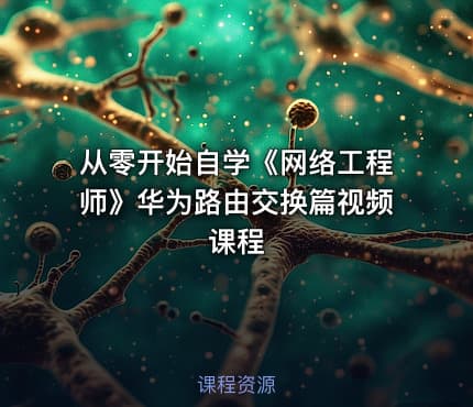 从零开始自学《网络工程师》华为路由交换篇视频课程