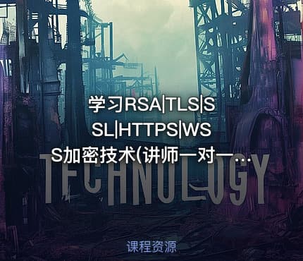 学习RSA|TLS|SSL|HTTPS|WSS加密技术(讲师一对一答疑)