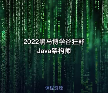 2022黑马博学谷狂野Java架构师