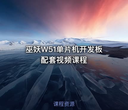 巫妖W51单片机开发板配套视频课程