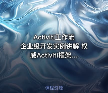Activiti工作流企业级开发实例讲解 权威Activiti框架课程 48集