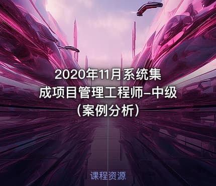 2020年11月系统集成项目管理工程师-中级（案例分析）